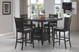 Jaden Upholstered Counter Height Stools Black and Espresso (Set of 2) - Orbit Furniture (Richmond,BC)