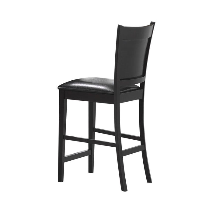 Jaden Upholstered Counter Height Stools Black and Espresso (Set of 2) - Orbit Furniture (Richmond,BC)
