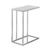 Stella Glass Top Accent Table Chrome and White - Orbit Furniture (Richmond,BC)