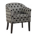 Jansen Hexagon Patterned Accent Chair Grey and Black - Orbit Furniture (Richmond,BC)