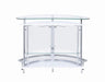 Amarillo 2-tier Bar Unit White and Chrome - Orbit Furniture (Richmond,BC)