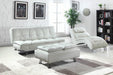 Dilleston Upholstered Chaise White - Orbit Furniture (Richmond,BC)