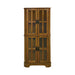 Coreosis 4-shelf Corner Curio Cabinet Golden Brown - Orbit Furniture (Richmond,BC)