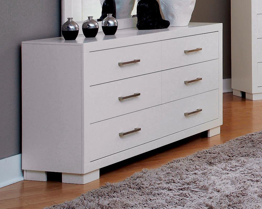 Jessica 6-drawer Dresser White - Orbit Furniture (Richmond,BC)