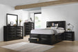 Briana Queen Platform Storage Bed Black - Orbit Furniture (Richmond,BC)