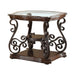 Laney End Table Deep Merlot and Clear - Orbit Furniture (Richmond,BC)