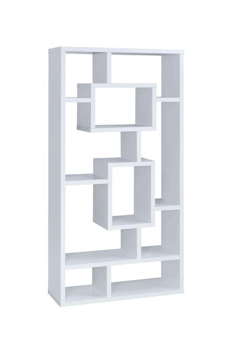 Howie 10-shelf Bookcase White - Orbit Furniture (Richmond,BC)