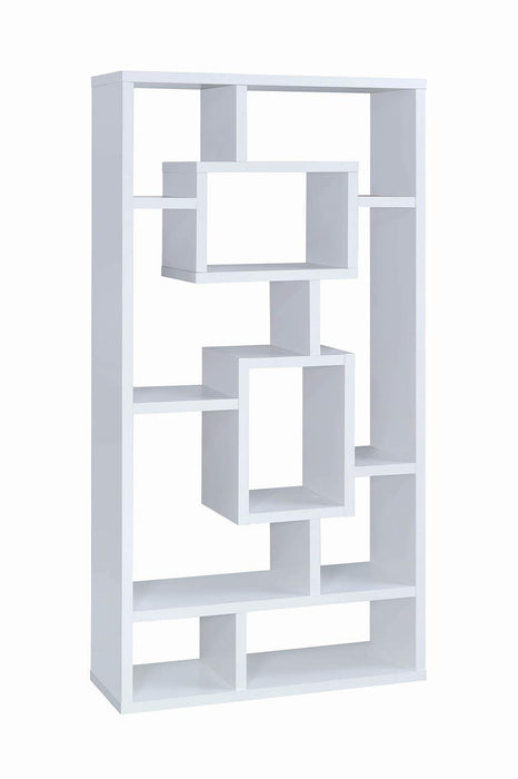 Howie 10-shelf Bookcase White - Orbit Furniture (Richmond,BC)