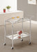 Shadix 2-tier Serving Cart with Glass Top Chrome and Clear - Orbit Furniture (Richmond,BC)