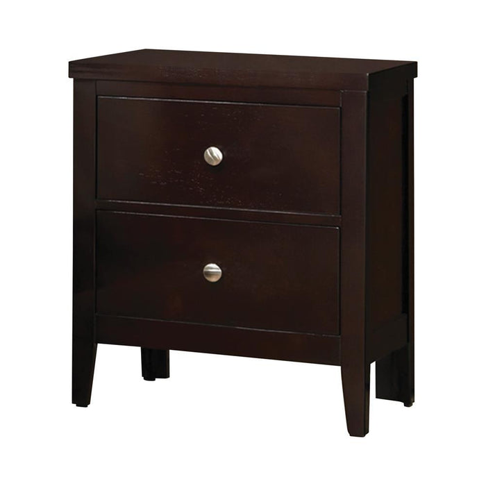 Carlton 2-drawer Rectangular Nightstand Cappuccino - Orbit Furniture (Richmond,BC)