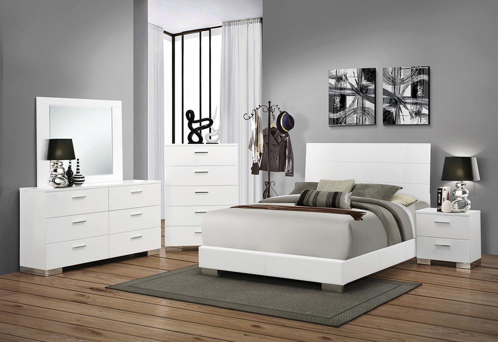 Felicity 6-drawer Dresser Glossy White - Orbit Furniture (Richmond,BC)