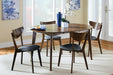 Jedda Upholstered Dining Chairs Dark Walnut and Black (Set of 2) - Orbit Furniture (Richmond,BC)