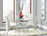 Bishop Upholstered Side Chairs White and Chrome (Set of 2) - Orbit Furniture (Richmond,BC)