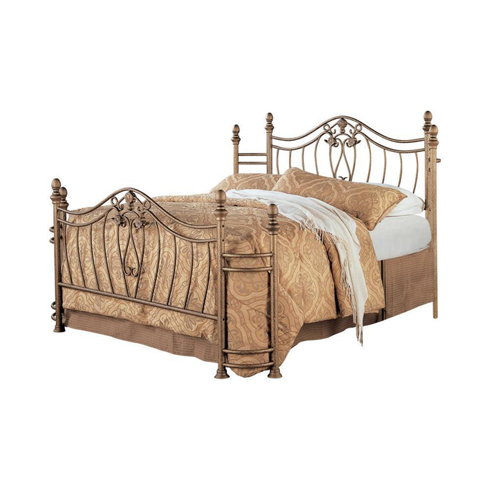Sydney Eastern King & Queen Bed Antique Brushed Gold - Orbit Furniture (Richmond,BC)