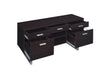 Lawtey 5-drawer Credenza with Adjustable Shelf Cappuccino - Orbit Furniture (Richmond,BC)