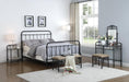 Livingston California King, E.King, & Queen Panel Metal Bed Dark Bronze - Orbit Furniture (Richmond,BC)