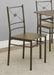 Anna 5-piece Rectangular Dining Set Dark Bronze - Orbit Furniture (Richmond,BC)