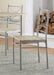 Anna Fontana 5-piece Rectangular Dining Set Brushed Silver - Orbit Furniture (Richmond,BC)