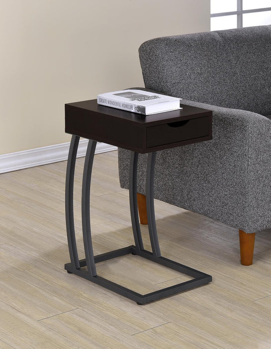 Troy Accent Table with Power Outlet Cappuccino - Orbit Furniture (Richmond,BC)