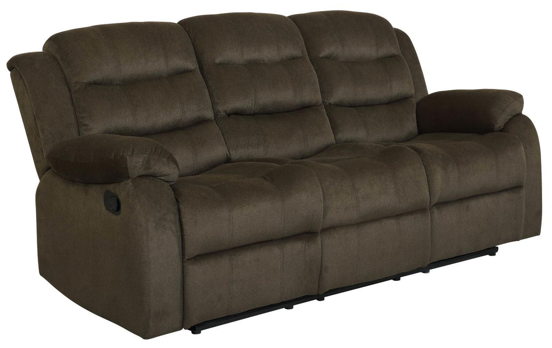 Rodman Pillow Top Arm Motion Sofa Olive Brown - Orbit Furniture (Richmond,BC)