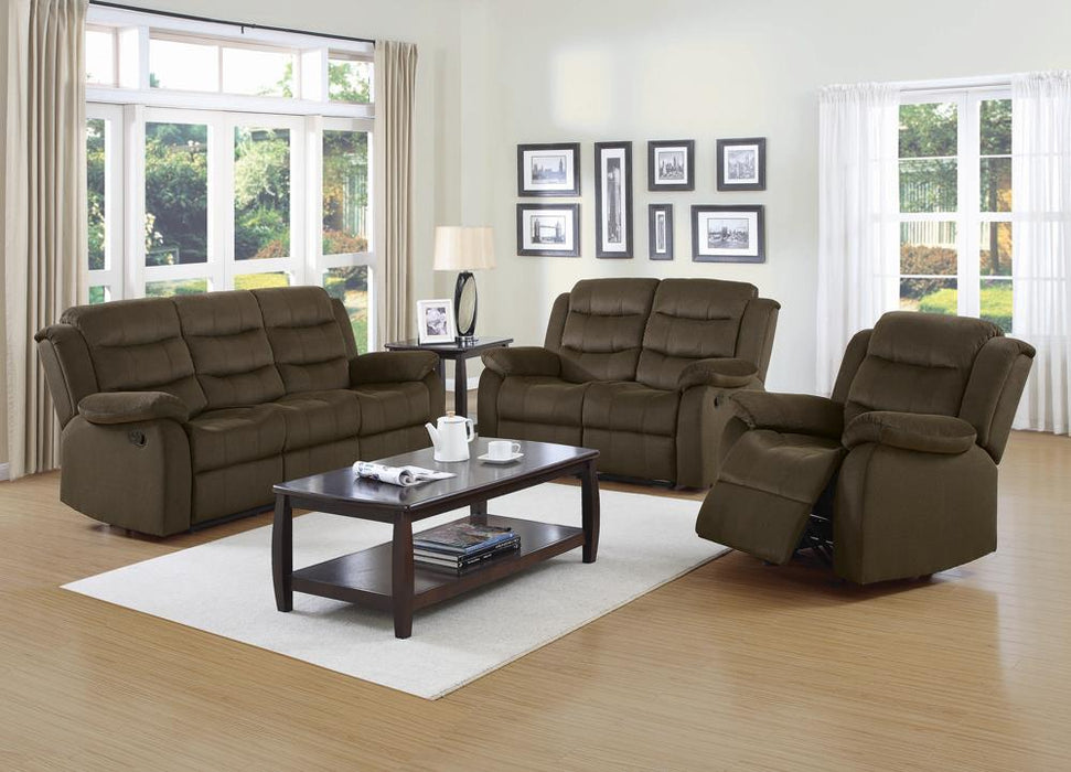 Rodman Upholstered Glider Recliner Chocolate - Orbit Furniture (Richmond,BC)