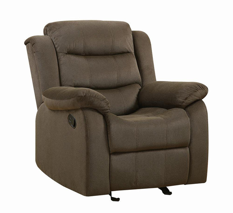 Rodman Upholstered Glider Recliner Chocolate - Orbit Furniture (Richmond,BC)