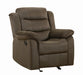 Rodman Upholstered Glider Recliner Chocolate - Orbit Furniture (Richmond,BC)