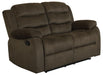 Rodman Pillow Top Arm Motion Loveseat Olive Brown - Orbit Furniture (Richmond,BC)