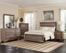 Kauffman California King, E.king, & Queen Panel Bed Washed Taupe - Orbit Furniture (Richmond,BC)