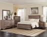 Kauffman California King, E.king, & Queen Panel Bed Washed Taupe - Orbit Furniture (Richmond,BC)