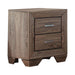 Kauffman 2-drawer Nightstand Washed Taupe - Orbit Furniture (Richmond,BC)