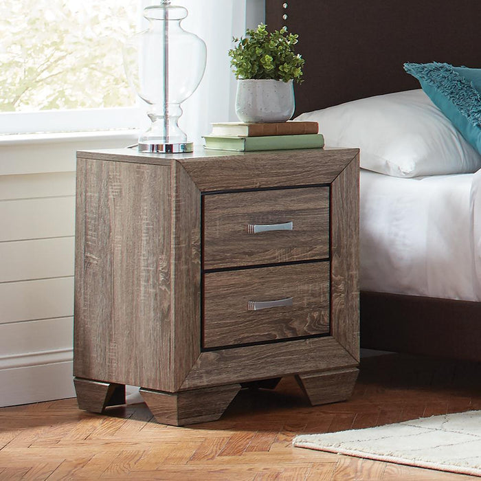 Kauffman 2-drawer Nightstand Washed Taupe - Orbit Furniture (Richmond,BC)