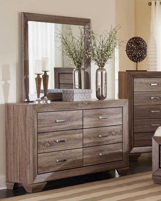 Kauffman 6-drawer Dresser Washed Taupe - Orbit Furniture (Richmond,BC)