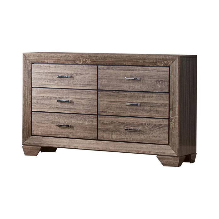 Kauffman 6-drawer Dresser Washed Taupe - Orbit Furniture (Richmond,BC)