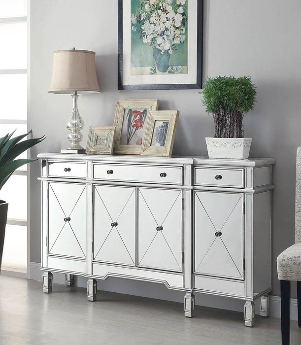 Aconitum 4-door Wine Cabinet Clear Mirror - Orbit Furniture (Richmond,BC)