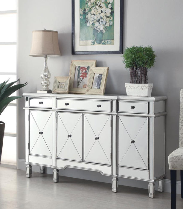 Aconitum 4-door Wine Cabinet Clear Mirror - Orbit Furniture (Richmond,BC)