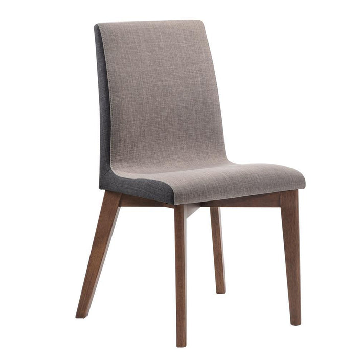 Redbridge Upholstered Side Chairs Grey and Natural Walnut (Set of 2) - Orbit Furniture (Richmond,BC)