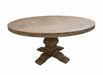 Florence Round Pedestal Dining Table Rustic Smoke - Orbit Furniture (Richmond,BC)