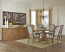 Florence Round Pedestal Dining Table Rustic Smoke - Orbit Furniture (Richmond,BC)