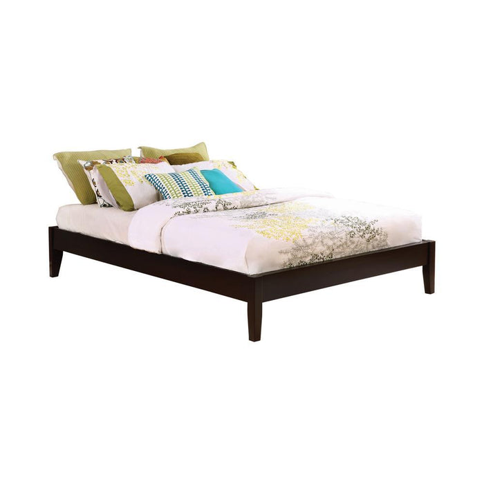 Hounslow California King, E.King, & Queen Universal Platform Bed Cappuccino - Orbit Furniture (Richmond,BC)