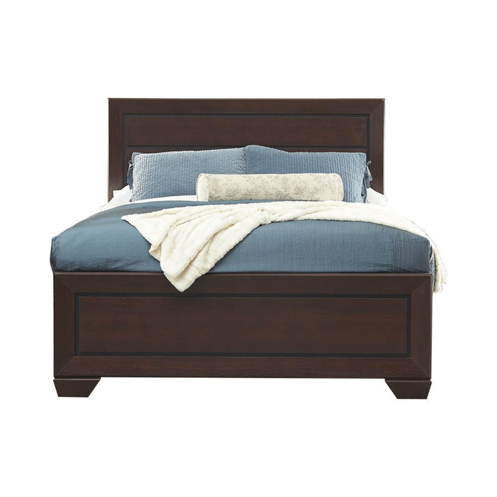 Kauffman California King, Eastren King, & Queen Panel Bed Dark Cocoa - Orbit Furniture (Richmond,BC)