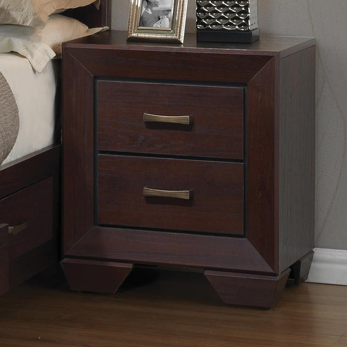 Kauffman 2-drawer Nightstand Dark Cocoa - Orbit Furniture (Richmond,BC)