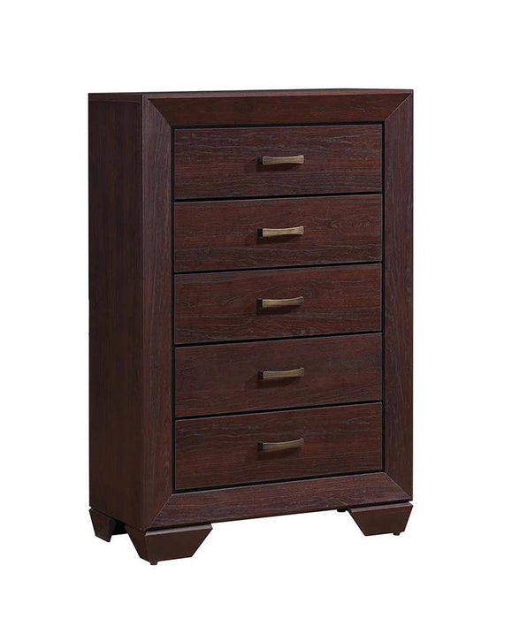 Kauffman 5-drawer Chest Dark Cocoa - Orbit Furniture (Richmond,BC)
