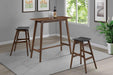 Finnick Tapered Legs Bar Stools Dark Grey and Walnut (Set of 2) - Orbit Furniture (Richmond,BC)