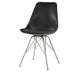 Juniper Armless Dining Chairs Black and Chrome (Set of 2) - Orbit Furniture (Richmond,BC)