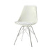 Juniper Armless Dining Chairs White and Chrome (Set of 2) - Orbit Furniture (Richmond,BC)