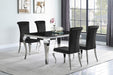 Betty Upholstered Side Chairs Black and Chrome (Set of 4) - Orbit Furniture (Richmond,BC)