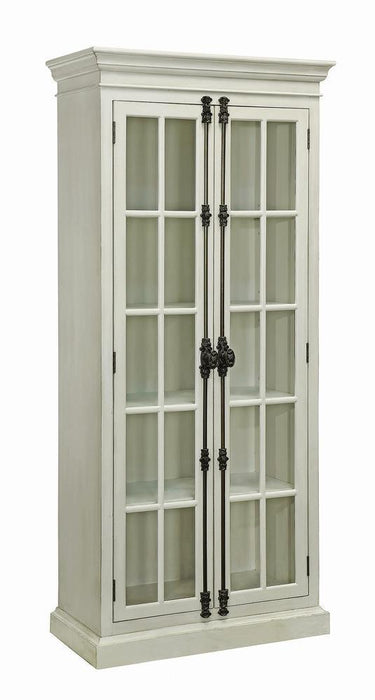 Toni 2-door Tall Cabinet Antique White - Orbit Furniture (Richmond,BC)