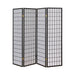 Roberto 4-panel Folding Screen Dark Grey and White - Orbit Furniture (Richmond,BC)