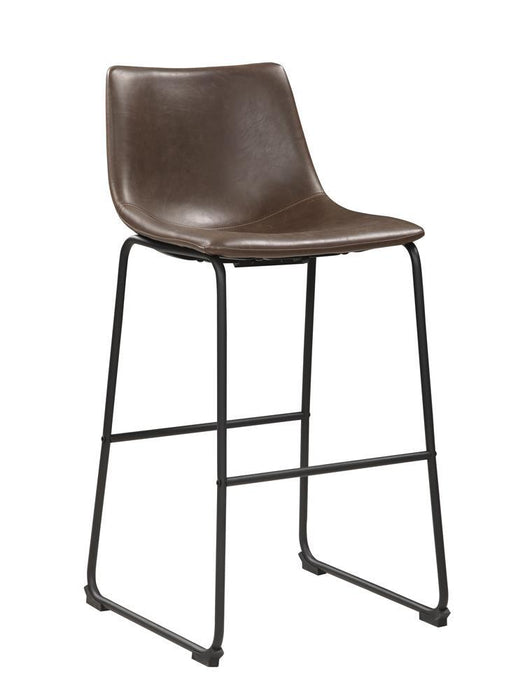 Michelle Armless Bar Stools Two-tone Brown and Black (Set of 2) - Orbit Furniture (Richmond,BC)
